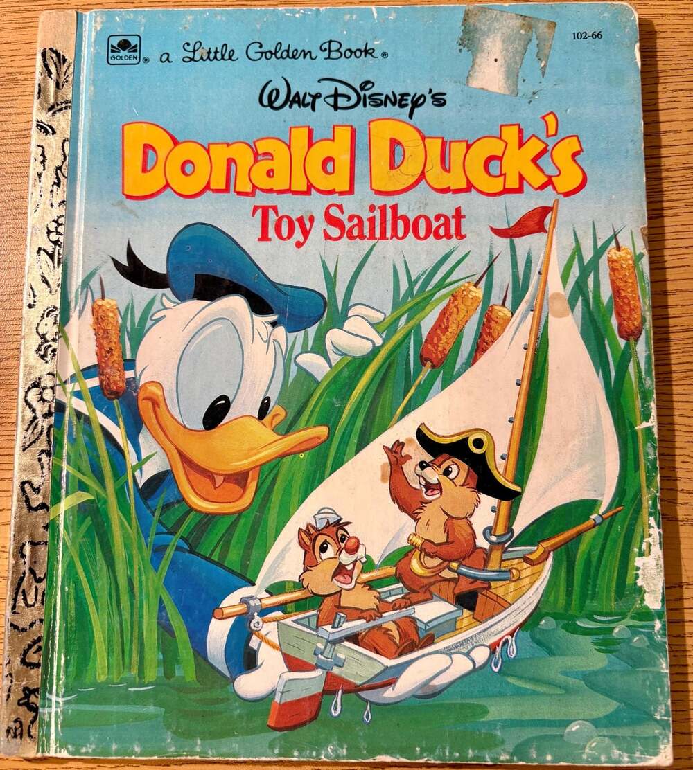 Donald Duck’s Toy Sailboat | Vintage 1990 Little Golden Book | Classic Disney Ta